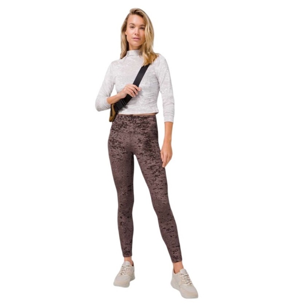 Lululemon Wunder Lounge High Rise Tight 28 Crushed Velvet French Press Size 8